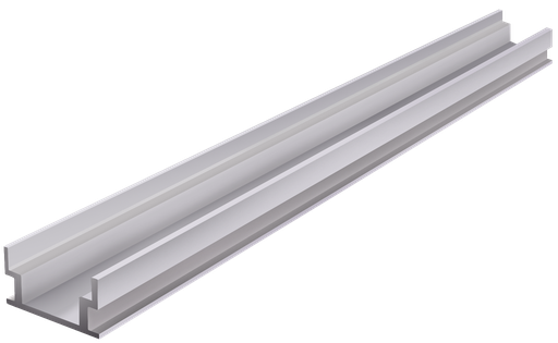 [PRO007-A] PRO007-A - Perfil Alumínio Projeto 2M Anod. Cinzento