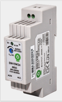 [DIN15W24] Fonte Al. DIN15W24 24V 0.63A 15W IP20 2Y