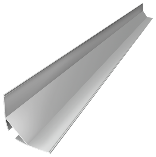 [COR003-W] COR003-W - Perfil Alumínio Canto 2M Lacado Branco