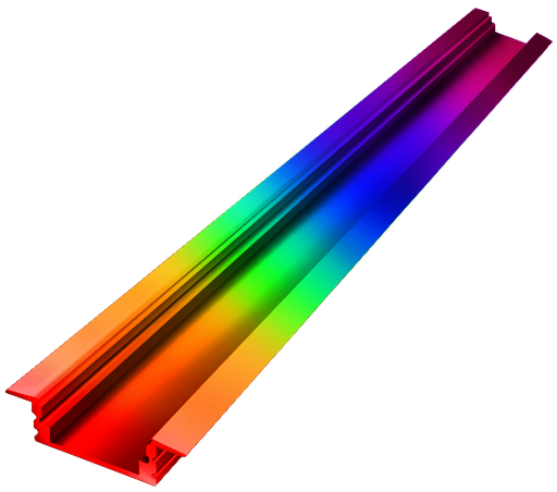 [IN001-RAL] IN001-RAL - Perfil Alumínio Encastrar 2M RAL