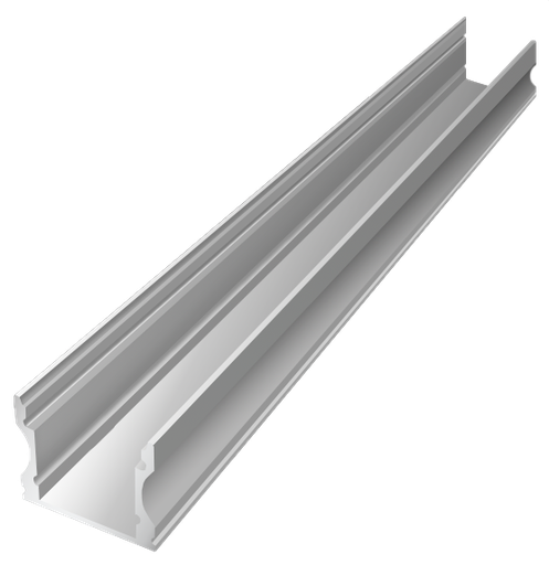 [OUT002-W] OUT002-W - Perfil Alumínio Saliente 2M Lacado Branco