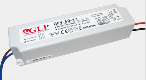 [GPV-60-12] Fonte Al. GPV-60-12 12V 5A 60W IP67 5Y