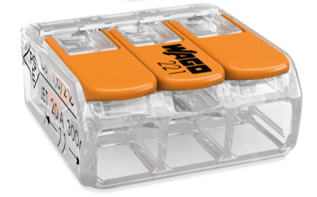 [WAGO-221413] LIGADOR RAPIDO WAGO 3 PATILHAS(cx50)