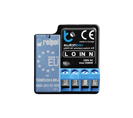 [SWITCHBOXIP20] Controlador de dispositivos 230V AC 16A IP20 - 1 CANAL