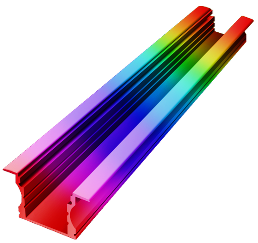 [IN002-RAL] IN002-RAL - Perfil Alumínio Encastrar 2M RAL