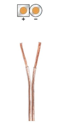 [FVD-WIR9025] 9025 Fio Coluna Transparente 2x4.0mm (100 metros)