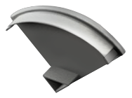 [END-COR002-CI-R] END-COR002-CI-R - Tampa Perfil COR002 Cinzenta Round