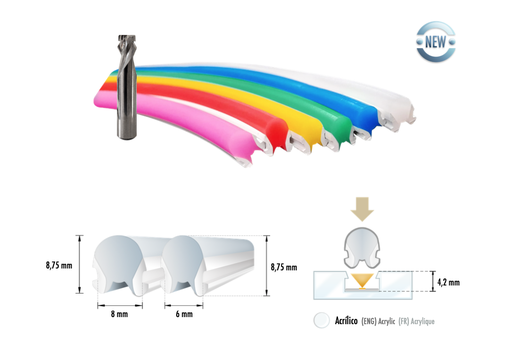 [SIGN-NEON-6-W] SING-NEON-6-W DIFUSOR SILICONE 6MM WHITE