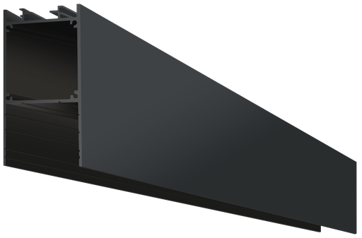 [OUT008-B] OUT008-B - Perfil Alumínio Saliente 2M Lacado Preto