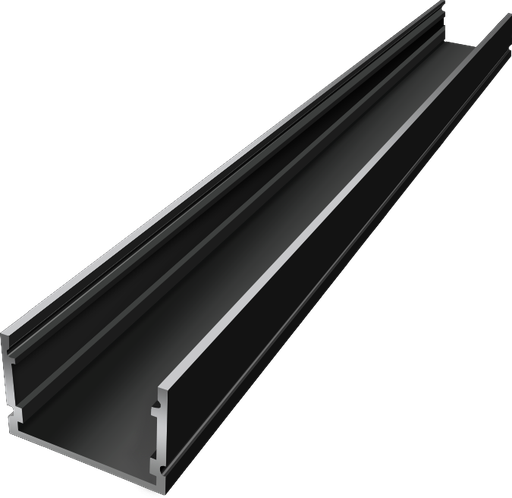 [OUT005-B] OUT005-B - Protruding Aluminum Profile 2mt Black