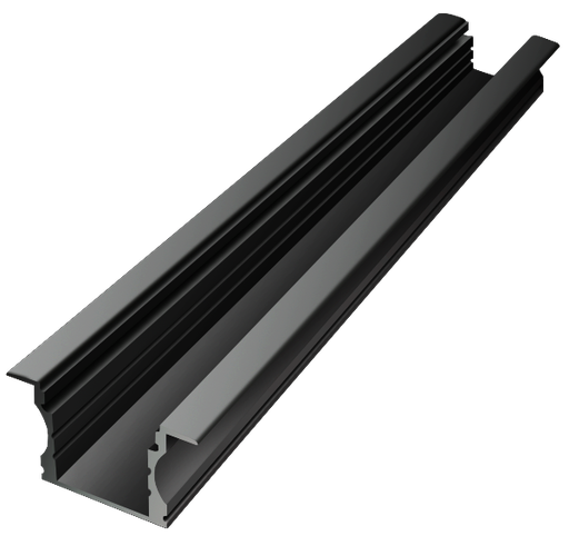 [IN002-B] IN002-B - Perfil Alumínio Encastrar 2M Lacado Preto