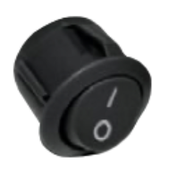 [INT-0/1-PR] Interruptor manual com função ON/OFF 12VDC / 230V AC 6A - Preto